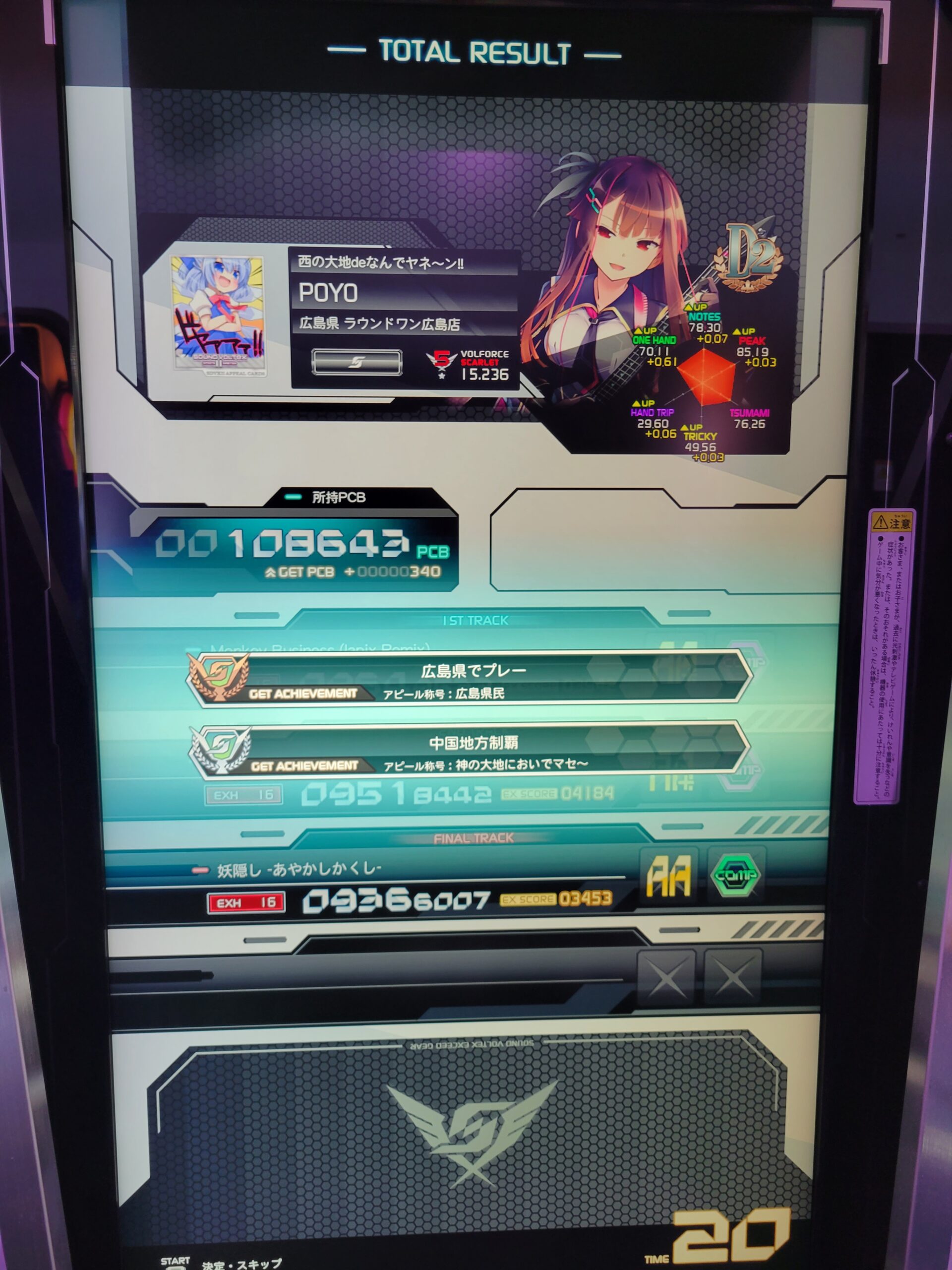 【IIDX/SDVX】中国地方制覇行脚の旅 3日目